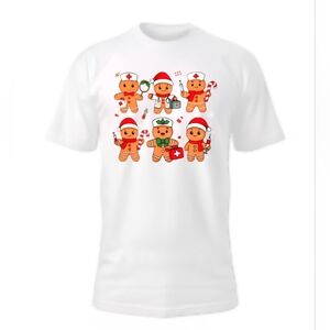 Festive Gingerbread Graphic Tee - White